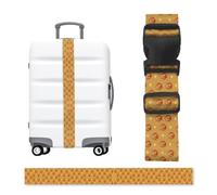 Buttered Bread Print Luggage Strap, Adjustable Luggage Straps for Suitcase Travel Belt, for Sleeping Bag Car Seat