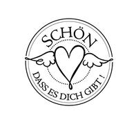 BUTTERER 28887000 Stamp Schön,DASS ES Dich gibt (German Language) Diameter 3 cm