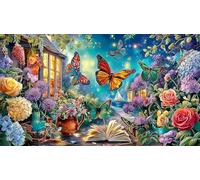 butterflies 1000Pc Adult Jigsaws Puzzle Game Fun Present & Activity for Home Impossible Hard Difficult Educational Game Decompression 70x50/1000pcs