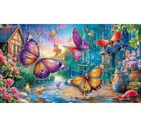 butterflies 1000Pc Adult Jigsaws Puzzle Game Fun Present & Activity for Home Impossible Hard Difficult Educational Game Decompression 70x50/1000pcs