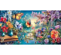 butterflies 1000Pc Adult Jigsaws Puzzle Game Fun Present & Activity for Home Impossible Hard Difficult Educational Game Decompression 38x52/1000pcs
