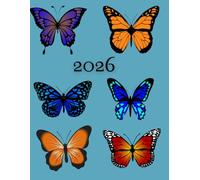 Butterflies 2026 A4 Desktop Diary With Week To Page: Feminine Weekly Organiser For Business or Home