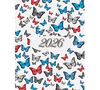 Butterflies 2026 A4 Desktop Diary With Week To Page: Weekly Organiser For Business or Home