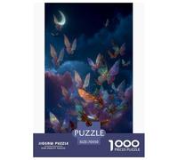 Butterflies 3D Puzzle 70x50cm/1000pcs, Starry Night - Creative And Stress-relief Game, Educational for Adults, Home Decoration And Gift