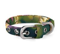 Butterflies and Blooms Dog Collar Adjustable Soft and Comfortable Puppy Collars with Metal Buckle Pet Collar for Small Medium Pet