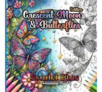Butterflies and Crescent Moon Colouring Book