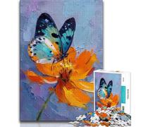 Butterflies And Daisies Jigsaw Puzzles for Teenagers,Challenging To Complete But Fun And Humorous with Matching Poster And Trivia Sheet 50x75cm