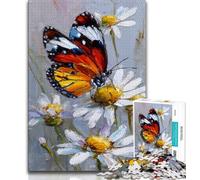 Butterflies And Daisies Jigsaws Puzzles 1000 Pieces for Adults Gifts,Decompressing Intellectual Educational Toy Great Gifts And Toys (50x75cm)