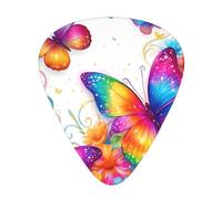 Butterflies And Flowers Magic Guitar Picks Gift Set - 12 Smooth Durable Plectrums For Acoustic, Electric & Bass Guitar, Perfect Present For Guitar Lovers & Musicians