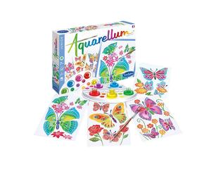 Butterflies and Flowers Watercolor Painting Multicoloured one size