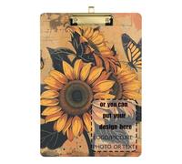 Butterflies and Sunflowers Customize delivery clipboard Waterproof for Football Softball Coaching Size 9 x 12