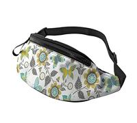 Butterflies and Sunflowers Fanny Pack for Men Women Adjustable Belt Waist Pack Bag Fashion Hip Bum Bags for Outdoor Running Workout Travel Hiking