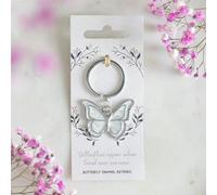 Butterflies Appear Enamel Keyring - Sentimental Keepsake Gift