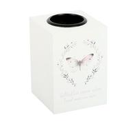 Butterflies Appear Tealight Candle Holder | White Box-Style Memorial Candle Holder | MDF Remembrance Gift with Sentimental Butterfly Design | Fits One Standard Tealight