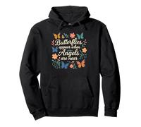 Butterflies Appear When Angels Are Near Floral Flowers Pullover Hoodie