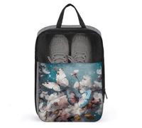 Butterflies Are Flying Shoe Bags Foldable Breathable Portable Shoe Puches Organizer Stylish Expandable Packing Travel Shoes Bags for Sneakers Gym Luggage Closet