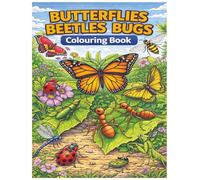 Butterflies Beetles Bugs: Colouring Book (The Organic Jungle - Colouring Book Series)