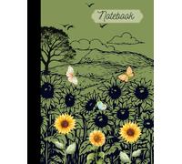 Butterflies & Blooms: A Mixed Notebook of Lined and Plain Pages with Sunflower Art