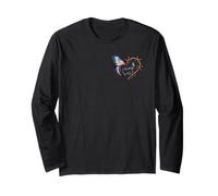 Butterflies Design Awareness Inspirational Support Long Sleeve T-Shirt