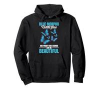 Butterflies Entomologist Insect Lover Beautiful Blue Morpho Pullover Hoodie