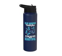 Butterflies Entomologist Insect Lover Beautiful Blue Morpho Stainless Steel Insulated Water Bottle