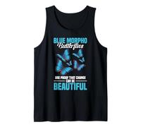 Butterflies Entomologist Insect Lover Beautiful Blue Morpho Tank Top