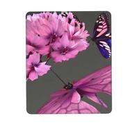 Butterflies Flowers Mouse Pad, Computer Mouse Mat, Easy Gliding, Durable, Portable, Office&Home, Multiple Sizes