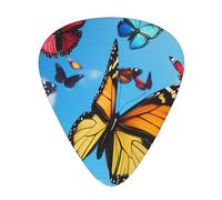 Butterflies flying Durable guitar picks - three thicknesses of thin, medium and thick are available, suitable for guitar, bass, electric guitar and ukulele