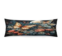 Butterflies Flying Under The Stars Body Pillow Cover Long Lumbar Pillow Covers