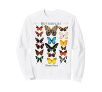 Butterflies From Peru Colorful Rainforest Art Sweatshirt
