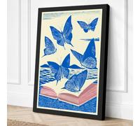 Butterflies from the Pages Canvas Wall Art Print 18x12 Inch (46 x 30 cm)