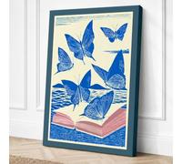 Butterflies from the Pages Canvas Wall Art Print 18x12 Inch (46 x 30 cm)