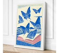 Butterflies from the Pages Canvas Wall Art Print 24x16 Inch (61 x 41 cm)