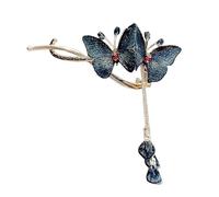 Butterflies Hair Clips - Hair Accessories Nonslip,Hair Grab Clips Elegant Hairpin For Women Rhinestone Tassel Hair Chain Tassel Hair Chain