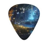 Butterflies in Fairy Tales printed guitar picks, 12-piece set with thin, medium, and thick styles, comes with a storage case