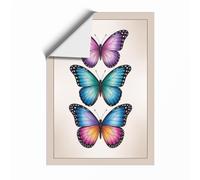 Butterflies in Study Botanical Unframed Wall Art Print A4 (29.7×21cm), Wall Decor for Living Room, Bedroom, Office & Home, Art Gift