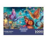 Butterflies Jigsaws Impossible Home Decoration 1000 Piece Puzzle Fit Together Perfectly for Adults And Kids Age 14 Years Up 38x26cm/1000pcs