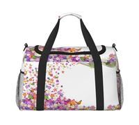 Butterflies Narcissus Flowers Print Hand Travel Bag Ideal for Long-Distance Travel and Daily Use