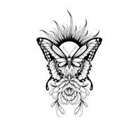 Butterflies Non-permanent Tattoo Last For 1-2 Weeks Holiday Party