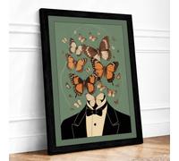 Butterflies of Self Surrealism Framed Wall Art Print A3 (42×29.7cm) Black, Wall Decor for Living Room, Bedroom, Office & Home, Ready to Hang, Art Gift