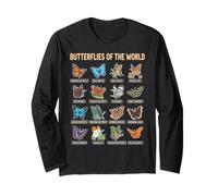 Butterflies of the World Nature Educational Guide Long Sleeve T-Shirt