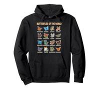Butterflies of the World Nature Educational Guide Pullover Hoodie
