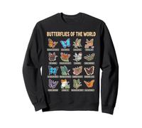 Butterflies of the World Nature Educational Guide Sweatshirt