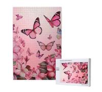 Butterflies Printed 1000 Piece Jigsaw Puzzle for Adults, Cut Brain Teaser Game for Family Home Decor Gift(29.5x19.7 Inch)