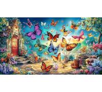 butterflies Puzzle for Adults 1000 Pieces Recycled Paper Fun and Challenging Family Game Educational Game Decompression Beautiful Decoration Puzzle 70x50/1000pcs