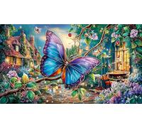 butterflies Puzzle for Adults 1000Pc Recycled Paper Beautiful Decoration Puzzle Challenging for Decompression and Wall Decor Great Gift Idea 38x26/1000pcs