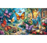 butterflies Recycled Paper Jigsaw Puzzle 1000 Pieces Great Gift Idea Educational Games for Women, Gifts for Men Beautiful Decoration Puzzle 38x26/1000pcs