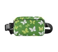 Butterflies St Patrick's Day Trendy Waist Pack Crossbody Bag for Women Men Water Resistant with Adjustable Strap for Travel Shopping Running mochilas para hombres de cintura, Butterflies St Patrick's