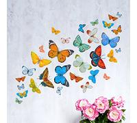 Butterflies Wall Stickers Decals Art Art Graphics Lettering Mural Decoration Wallpaper Living Room Decor Patterned Butterflies Kids Wall Stickers Wall Decals Peel
