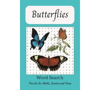 Butterflies Word Search Puzzle Book: Word searches with easy to read print about Butterflies, Butterfly watching, Butterfly inspiration I 6 x 9 ... Vacations, Holidays, Birthdays and Free Time.